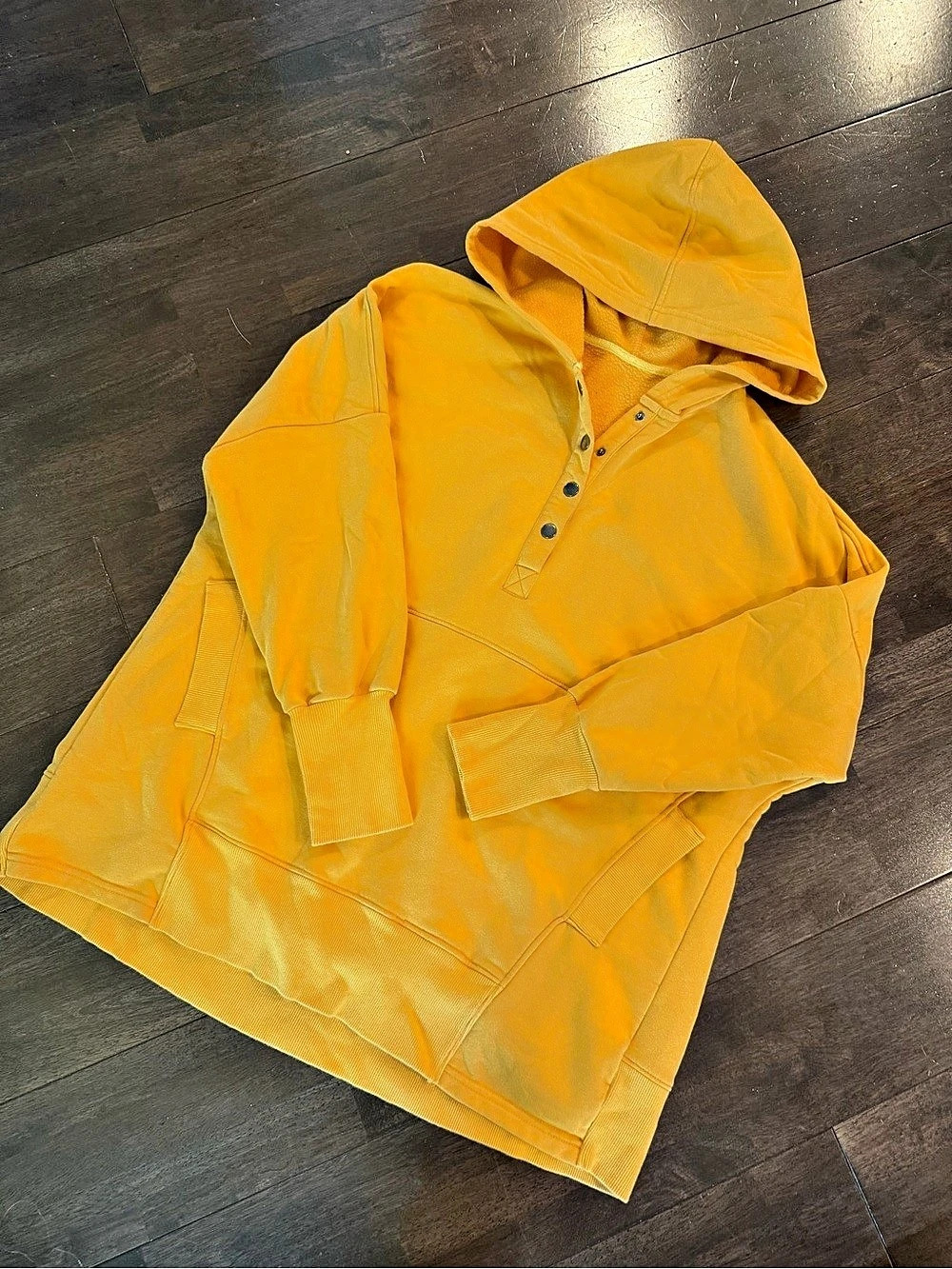 Yellow Hooded Pullover